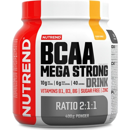 Nutrend BCAA 4:1:1 Powder  500 g (Varianta BCAA Mega Strong Drink 400 g - pomeranč (X))