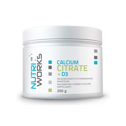 NutriWorks Calcium Citrate + D3  250 g
