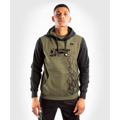 mikina s kapuci venum ufc authentic fight week khaki zelena f1