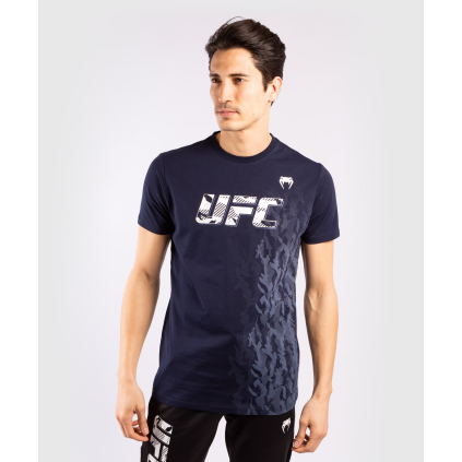 tshirt tricko short sleeve kratky rukav ufc venum authentic fight week navy blue modra f1