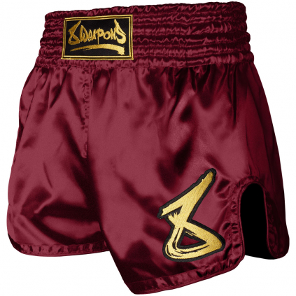 8weapons muay thai shorts strike red gold