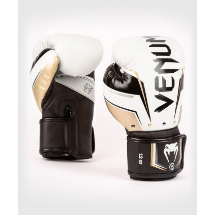 boxerske rukavice venum elite evo white gold f1