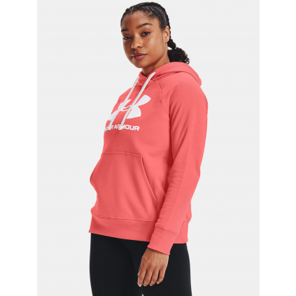 damska mikina under armour oranzova fleece rival f1