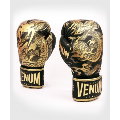 boxerske rukavice venum dragon black bronze f1