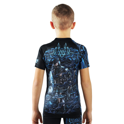 DĚTSKÝ rashguard - sportovní tričko Ground Game VIKING - krátký rukáv (Velikost 122 cm)