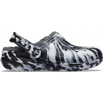 Crocs Classic Lined Marbled Clog White/black (Velikost EU 36-37 (M4/W6))