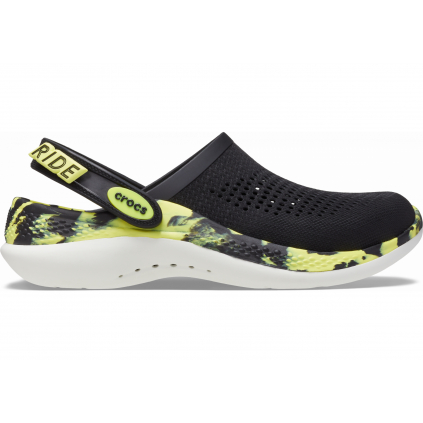 Crocs LiteRide 360 Marbled Clog Black/Citrus