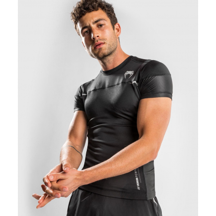 rashguard funkcni triko venum tempest2 black grey kratky rukav f1