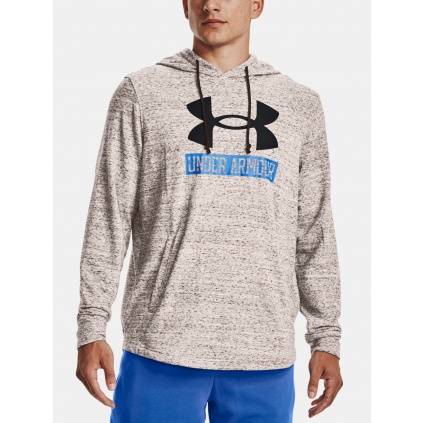 panska mikina under armour ua rival terry logo hoodie bile f1