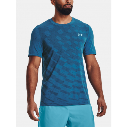 panske treninkove tricko ua under armour seamless radial modre f1