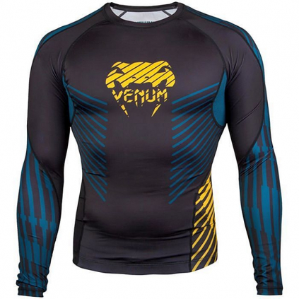 venum plasma rashguard long sleeves black yellow 1