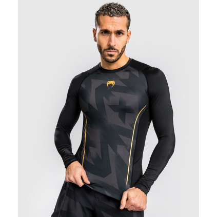 rashguard funkcni tricko venum razor dlouhe rukavy black gold f1