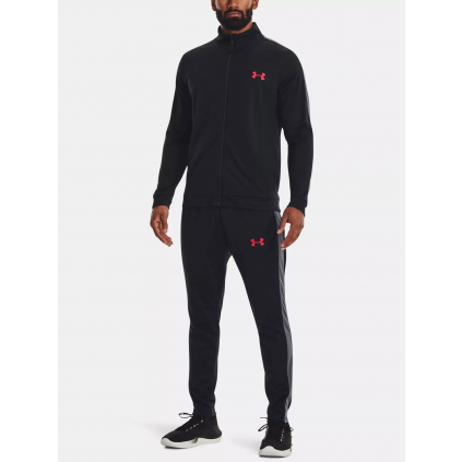 sportovni sada teplakova souprava mikina teplaky under armour ua knit track suit cerne cervene f1