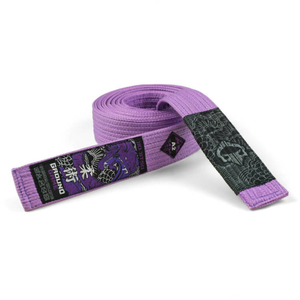 Pásek BJJ Ground Game PREMIUM - FIALOVÝ (světlý) (Velikost A5 - 340cm)