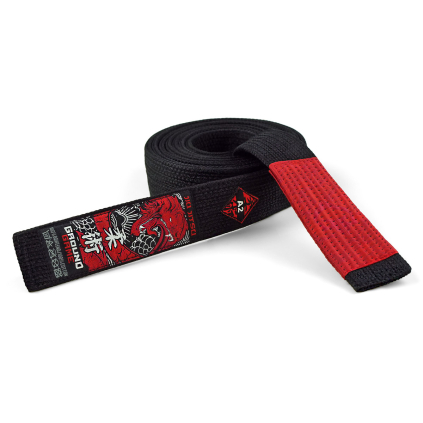 Pásek BJJ Ground Game PREMIUM - ČERNÝ (Velikost A5 - 340cm)