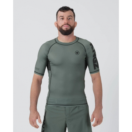 rashguard kingz kratky rukav zeleny green f1