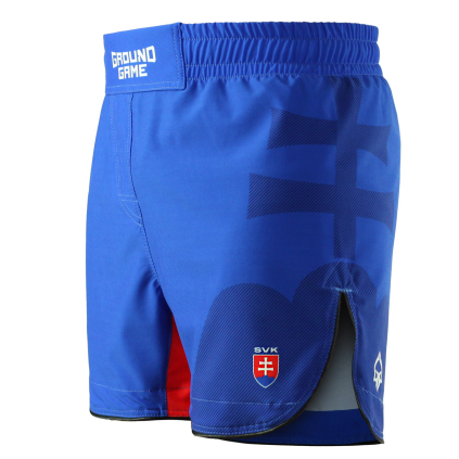 Lehké MMA kraťasy Ground Game SLOVENSKO - modré (Velikost XS)