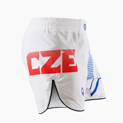 Lehké MMA kraťasy Ground Game ČESKO - bílé (Velikost XS)