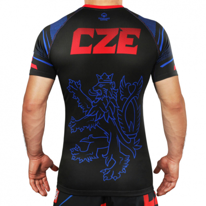 Rashguard Ground Game ČESKO - krátký rukáv -  černé