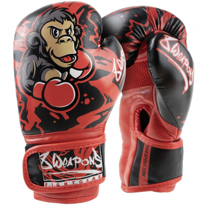 8weapons boxerske rukavice pro deti detske kinder joe cervene f1