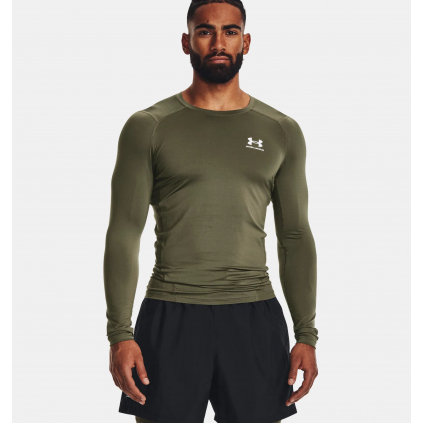 pansky rashguard kompresni triko dlouhymi rukavy khaki f1