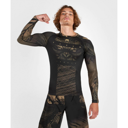 rashguard pansky venum gorilla jungle dlouhe rukavy black sand f1