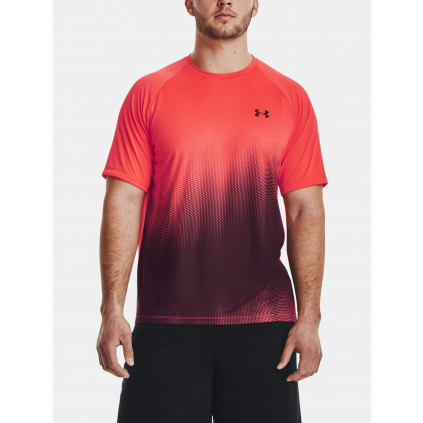 tech fade cervene red under armour ua sportovni triko f1