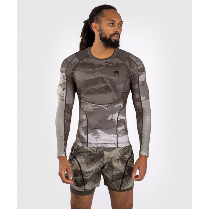 Rashguard Venum Electron 3.0 - dlouhé rukávy - Sand (Velikost S)