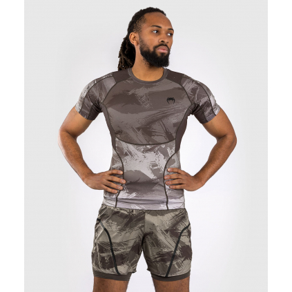 Rashguard Venum Electron 3.0 - krátké rukávy - Sand (Velikost S)