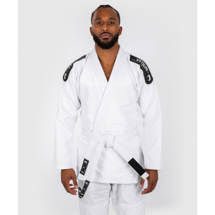 BJJ gi kimono Venum First - White bílé + BÍLÝ PÁSEK (Velikost A0)