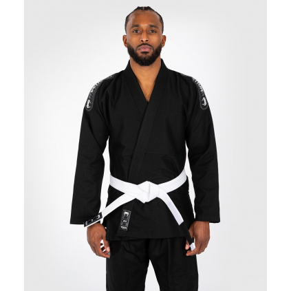 BJJ gi kimono Venum First - Black černé + BÍLÝ PÁSEK