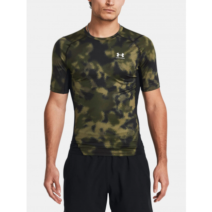 panske sportovni triko kratke rukavy under armour printed camo green f1