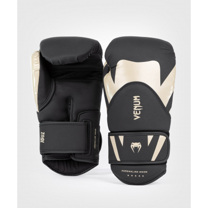 Boxerské rukavice Venum Challenger 4.0 - Black/Beige (Velikost 8oz)