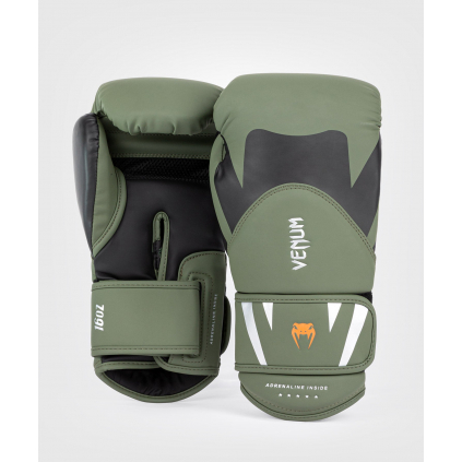 Boxerské rukavice Venum Challenger 4.0 - Khaki/Black (Velikost 8oz)