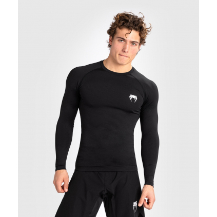 Rashguard Venum Contender - dlouhé rukávy - Black/White (Velikost S)