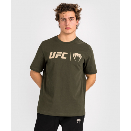 Pánské tričko Venum UFC Classic - Khaki/Bronze (Velikost S)