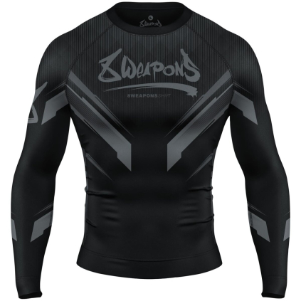 8 weapons rashguard l s shift schwarz matt m