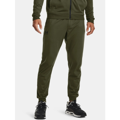 panske sportovni kalhoty teplakove under armour sportstyle trico jogger zelene f1