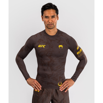 Rashguard Venum UFC FUSION Fight Week Performance - dlouhý rukáv - Earthen Brown (Velikost XXS)