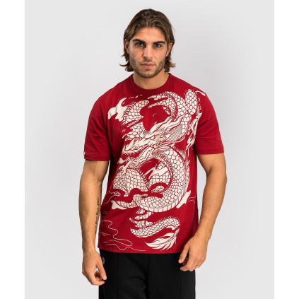 Pánské triko Venum Dragon’s Flight - Cherry Red/Cream White (Velikost XXS)