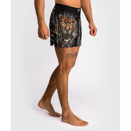 Pánské MMA šortky Venum Tiger - Black/Neon Orange (Velikost XXS)