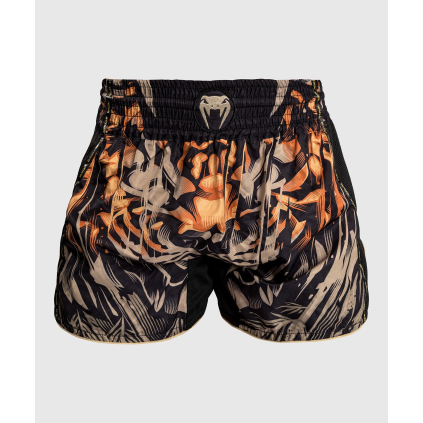 Muay Thai šortky Venum Tiger - Black/Neon Orange (Velikost S)