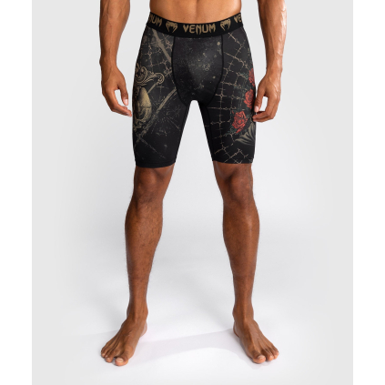 Pánské kompresní vale tudo šortky Venum Santa Muerte 5.0 - Deep Black/Gold (Velikost XXS)