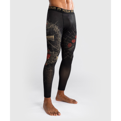 Pánské sportovní legíny Venum Santa Muerte 5.0 - Deep Black/Gold