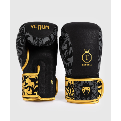 Boxerské rukavice Venum x Ilia Topuria Unmatched - Black/Gold (Velikost 10oz)