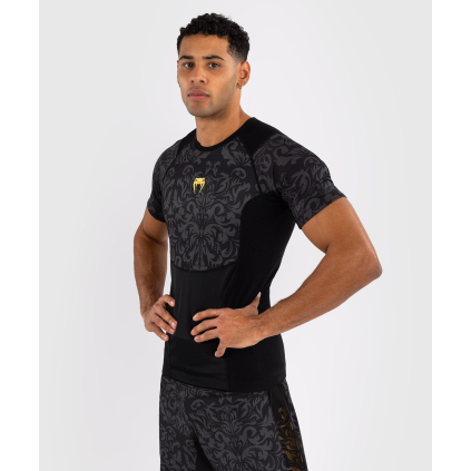 Pánský rashguard - funkční triko Venum x Ilia Topuria Unmatched - krátké rukávy - Black/Gold