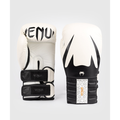 Boxerské rukavice Venum Reverso - Snow White / Black (Velikost 10oz)
