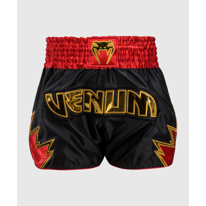 Muay Thai šortky Venum Inferno - Black/Gold/Red (Velikost S)