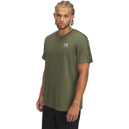 panske tricko under armour icon hwt tee taping zelene f1