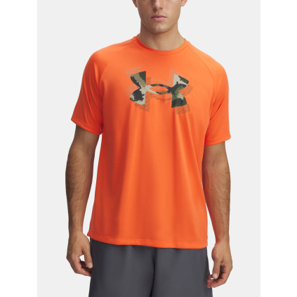 tricko panske under armour triko print fill logo oranzove f1